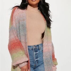 Nasty Gal Colorful Knit Cardigan